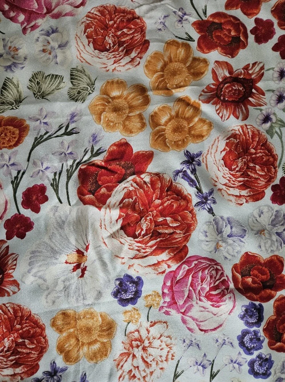 VTG METROPOLITAN MUSEUM OF ART Floral Botanical Silk Square Scarf | SZ 34